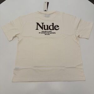 Nude Project Shirt Mens Large White Cream‎ Nude Tour Graphic Tee